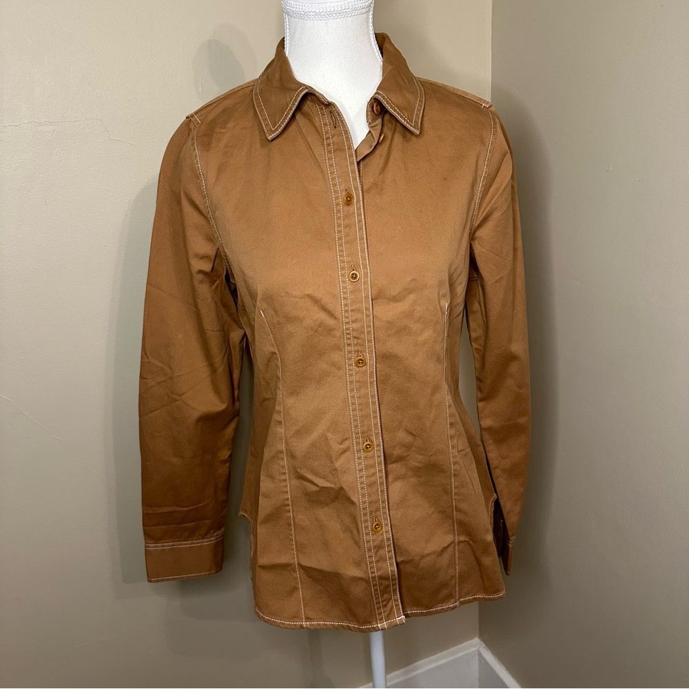 Madewell Darted Button-Up Shirt in (Re)generative Chino Size 6 - Picture 8 of 8